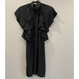 French Connection Black 100% Silk Mini Dress